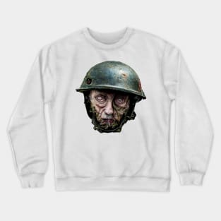 Zombie Nazi Head, WW2 zombie soldier Crewneck Sweatshirt